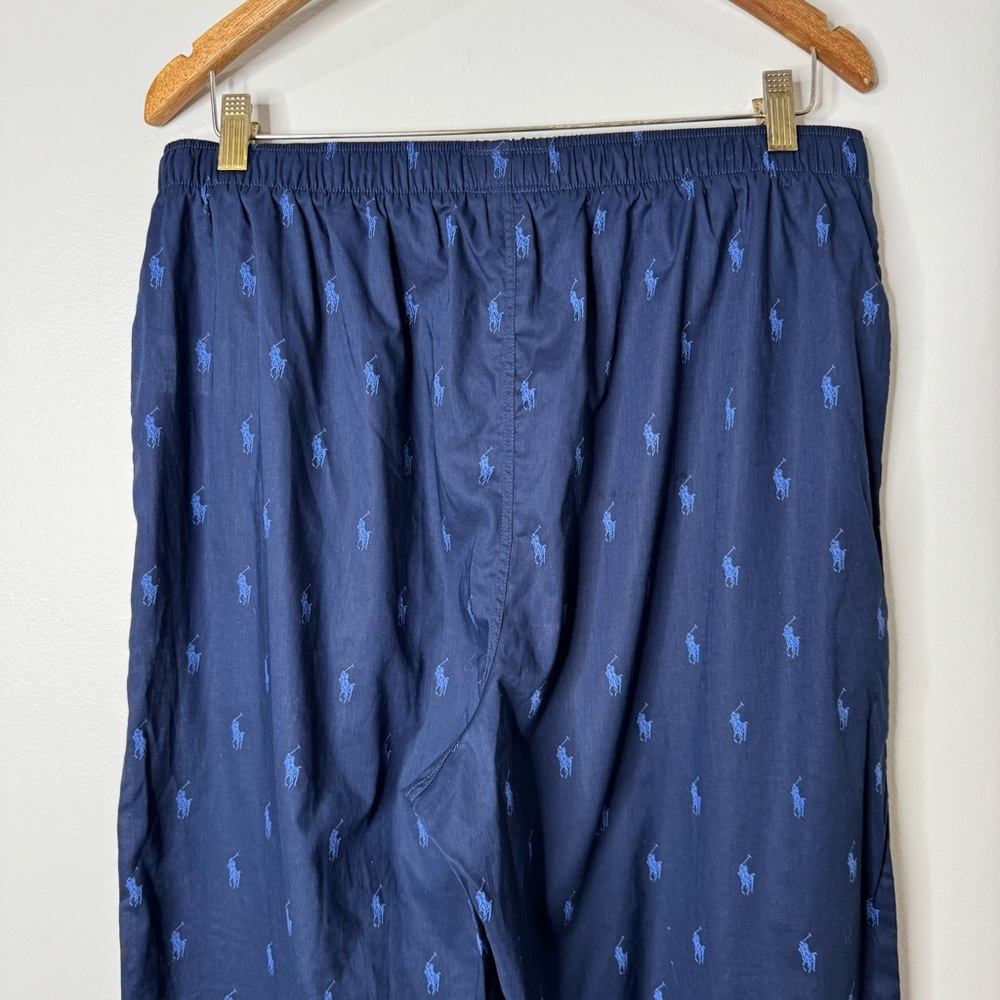 Polo Ralph Lauren Navy‎ Blue All Over Pony Print 100% Cotton Men’s Large - Picture 3 of 8